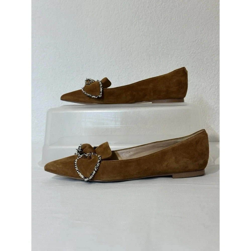 Sam Edelman Rochester Suede Leather Pointed Flats Golden Brown Size 6 Career - Picture 4 of 11